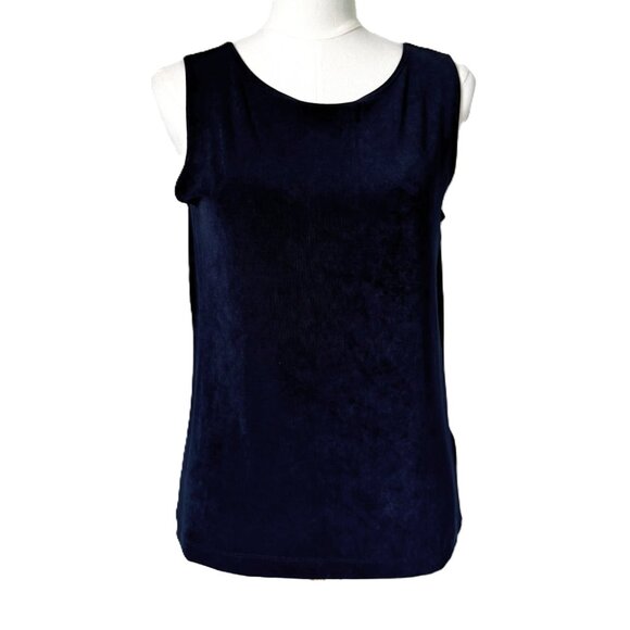 CHICO'S TRAVELERS | Navy Classic Reversible Tank Sz S - Picture 1 of 4
